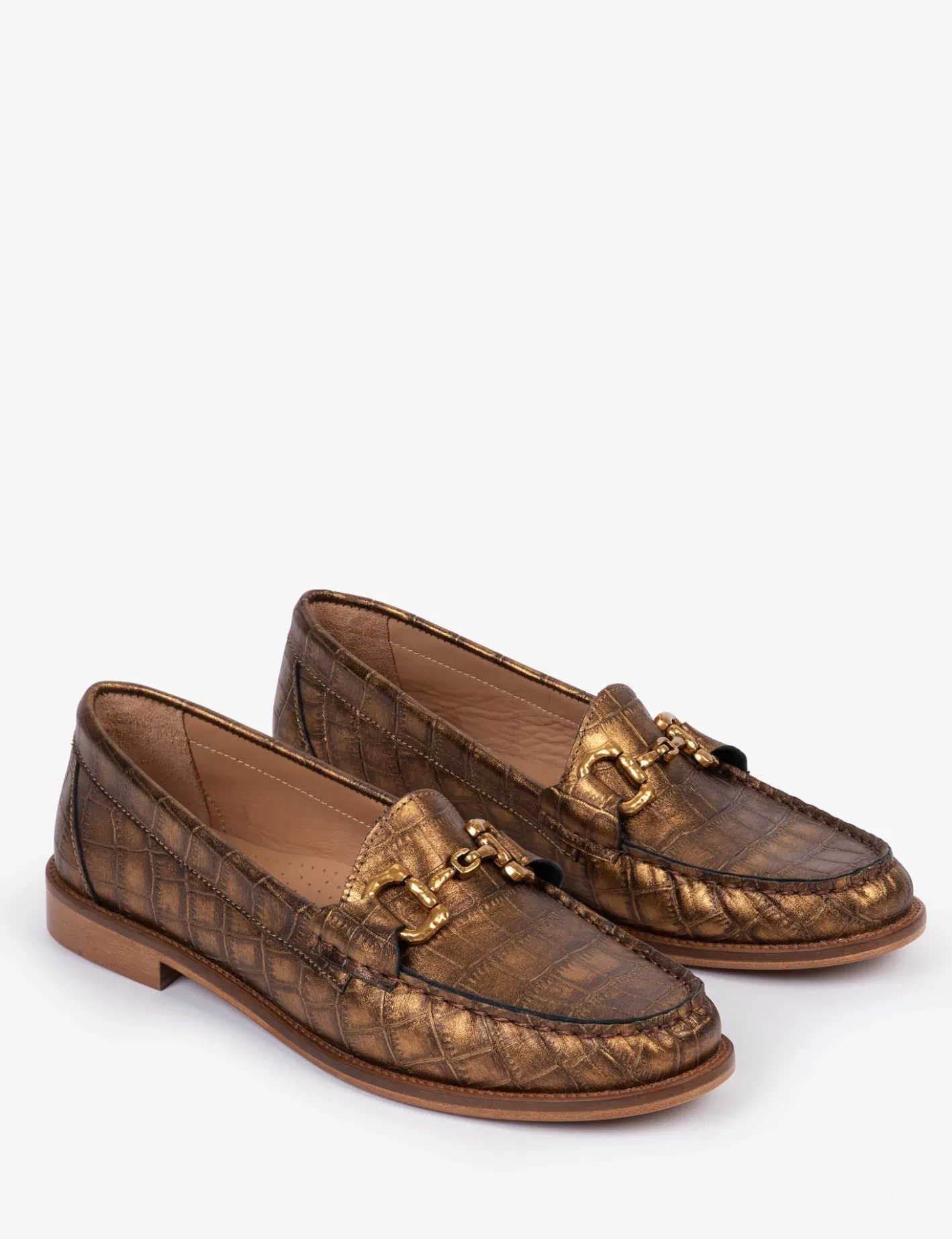 Online Ayr Metallic Croc Loafer Loafers