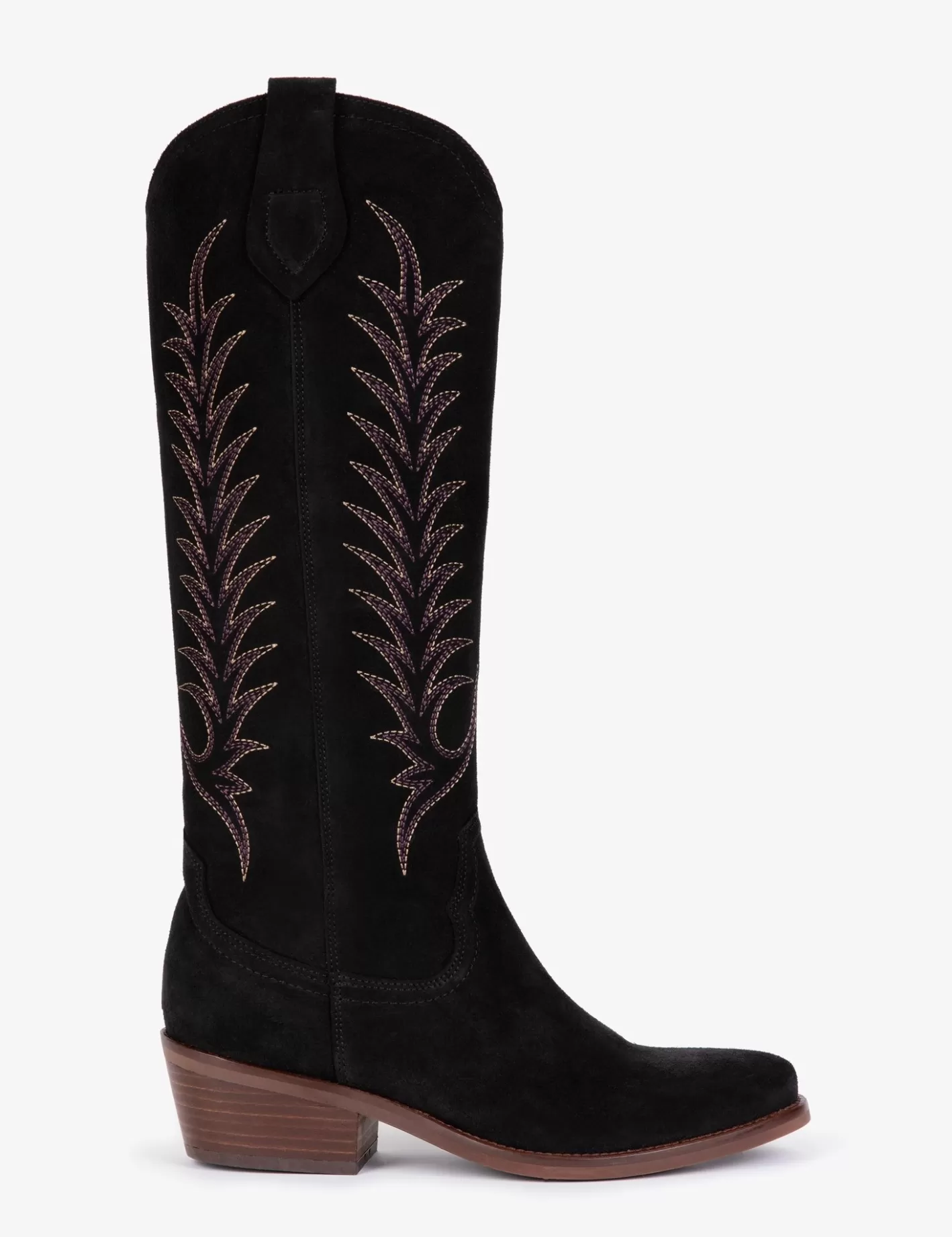 Fashion Blanca Suede Embroidered Boot BOY Heeled Boots | Cowboy Boots