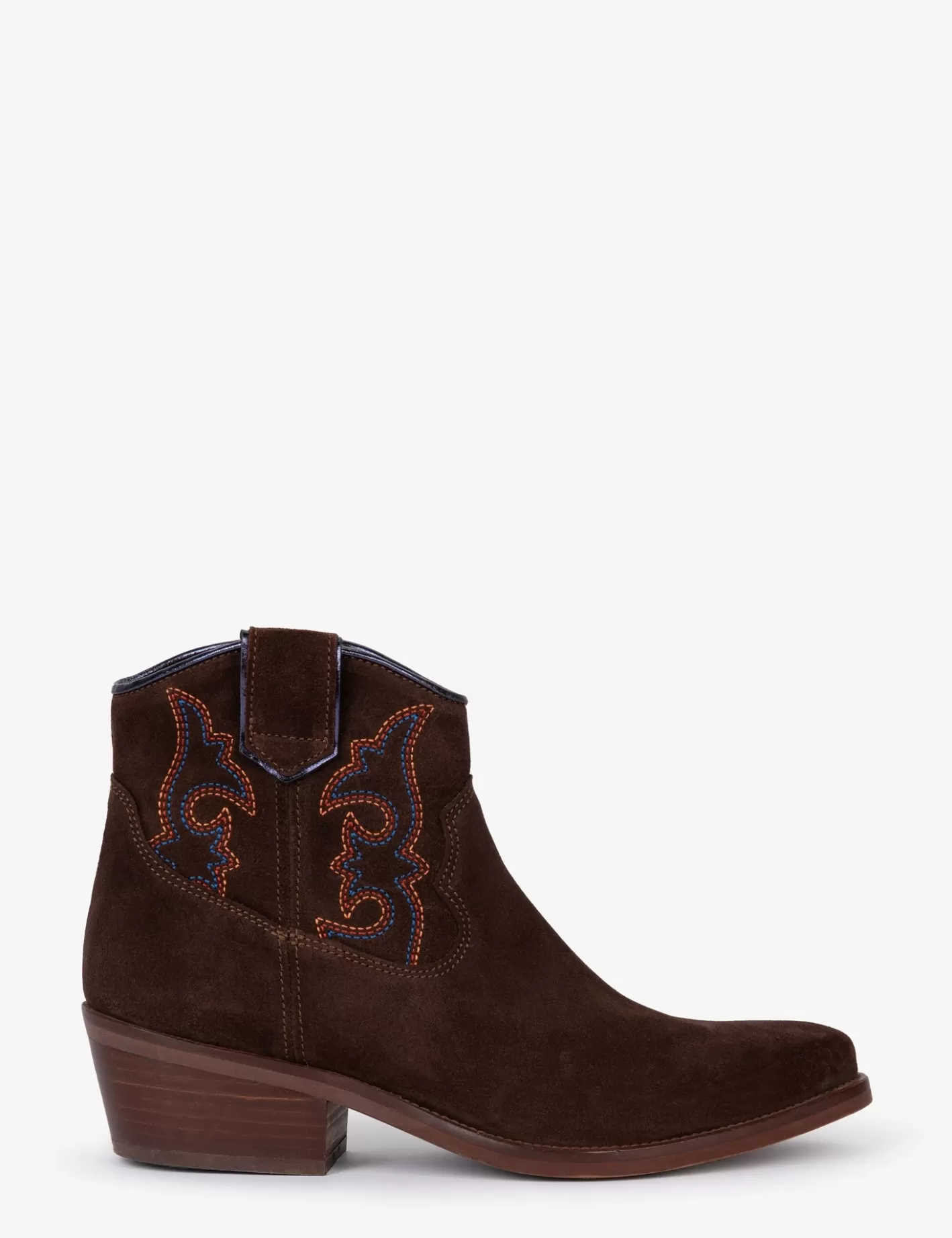 Hot Cassidy Suede Embroidered Boot BOY Heeled Boots | Cowboy Boots