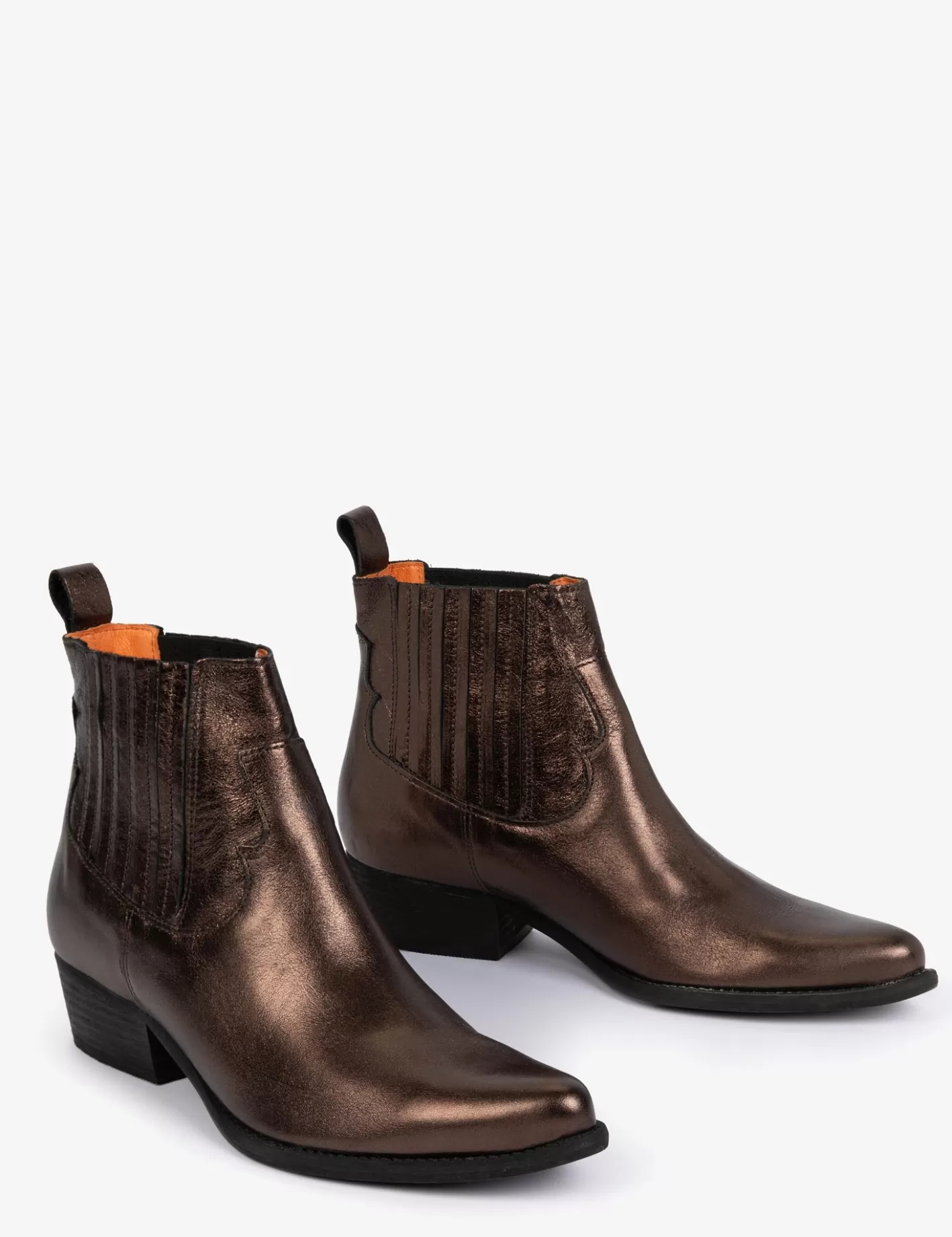 Flash Sale Frontier Metallic Leather Boot Ankle Boots