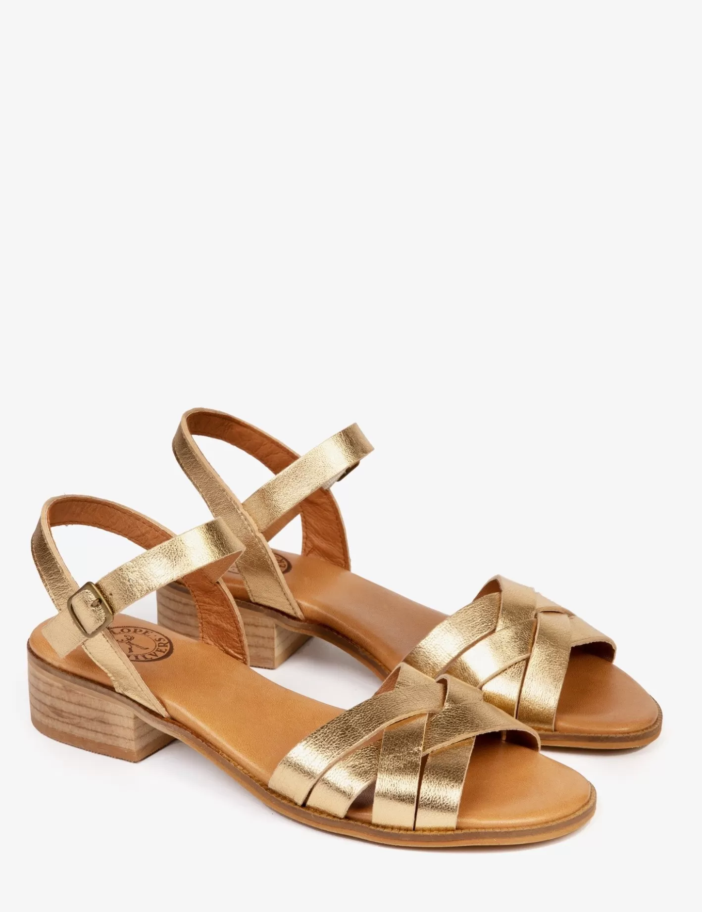 Store Heeled Shepherdess Leather Sandal Heeled Shoes | Sandals