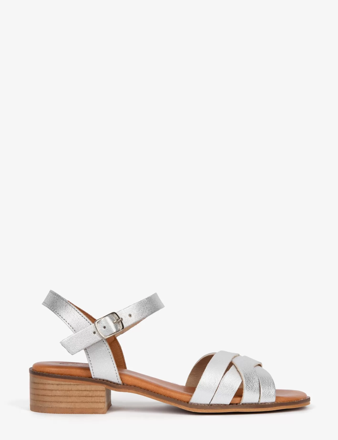 Online Heeled Shepherdess Metallic Leather Sandal Heeled Shoes | Sandals