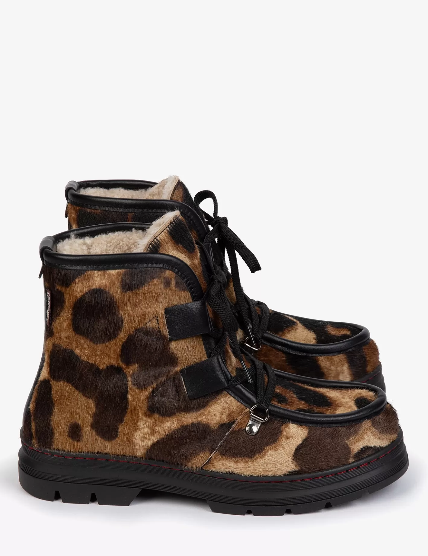 Sale Incredible Tortoiseshell Shearling-Lined Boot Winter Boots | Lace Up Boots