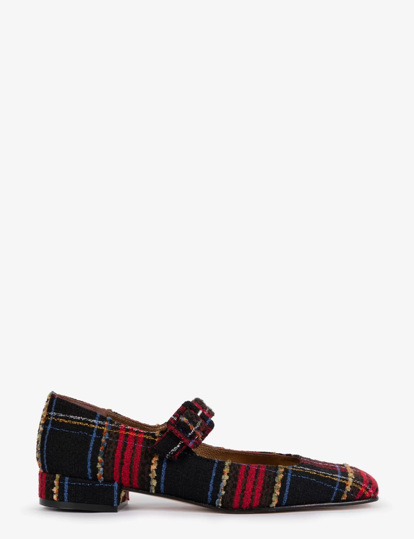 New Low Mary Jane Tartan Shoe Heeled Shoes | Mary Janes