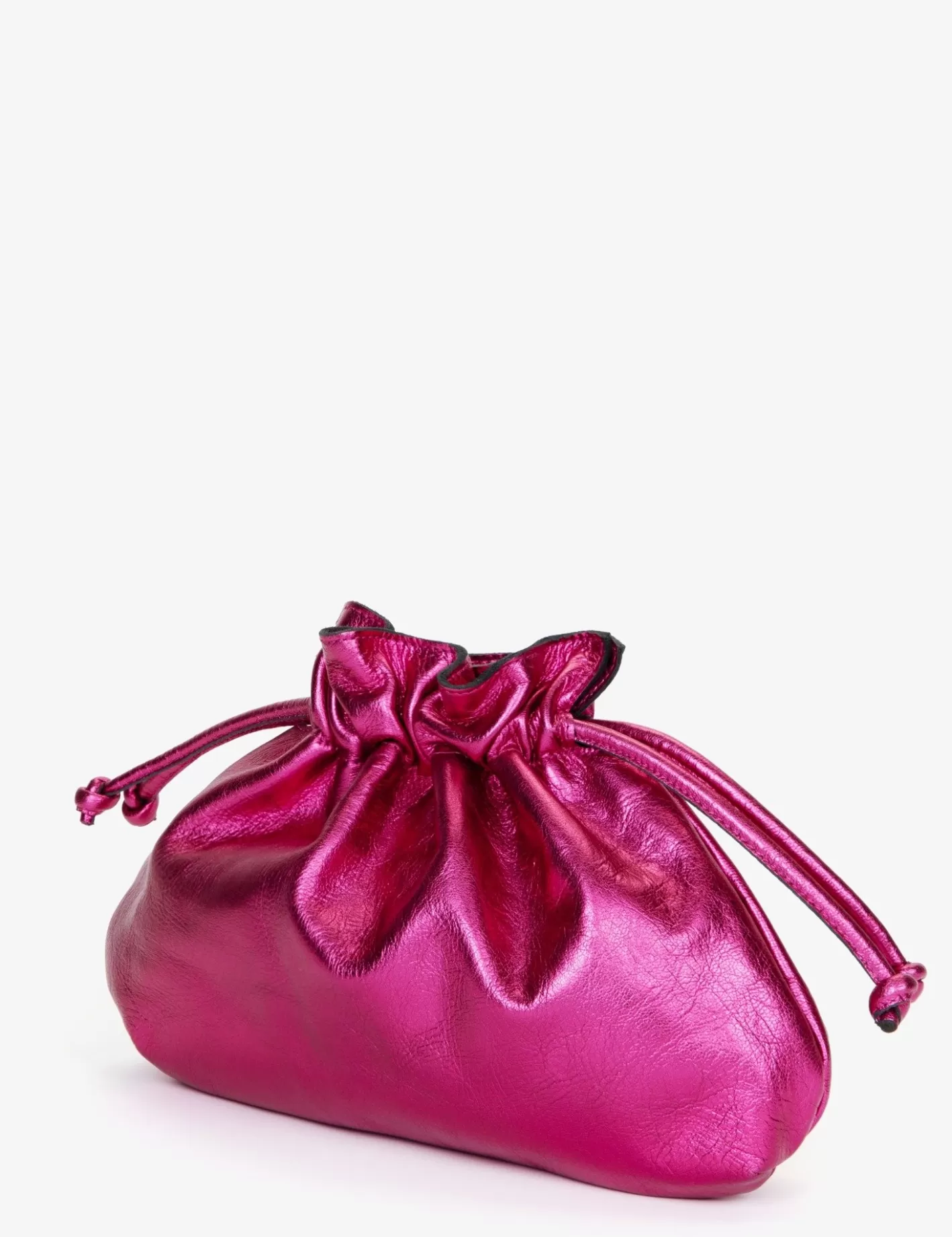 Online Puffball Leather Clutch Bags