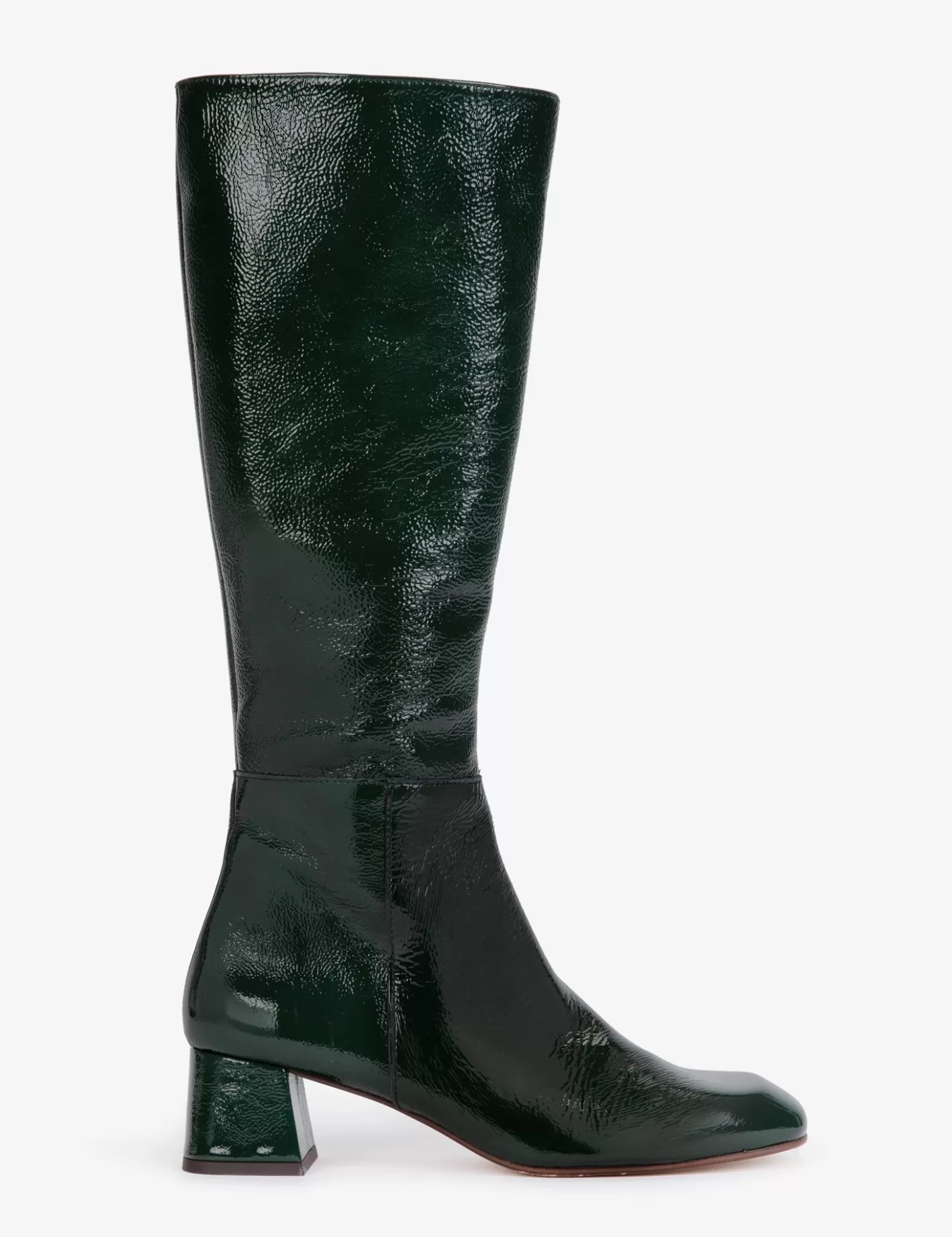 Clearance Sinatra Patent Leather Boot Heeled Boots | Long Boots