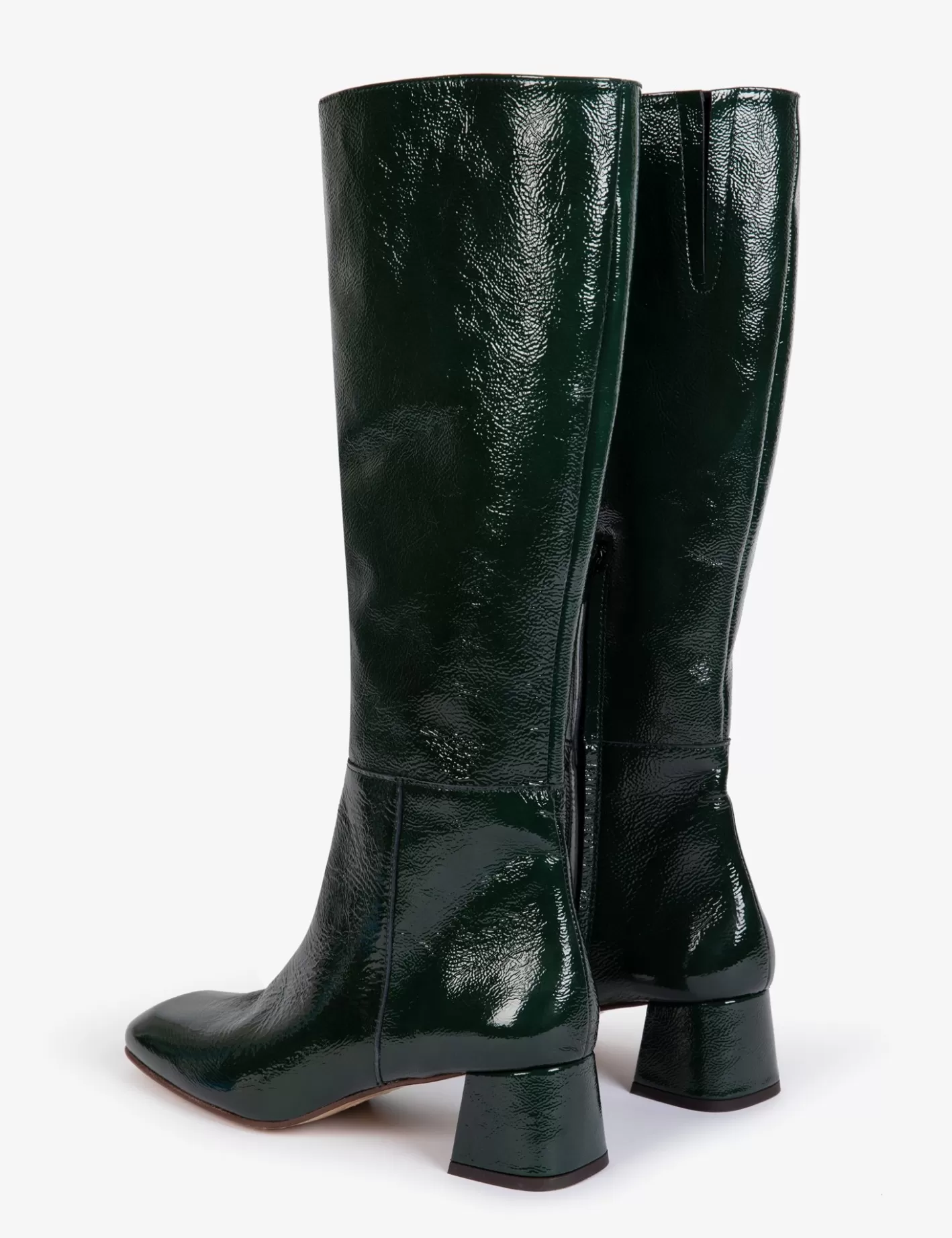 Clearance Sinatra Patent Leather Boot Heeled Boots | Long Boots